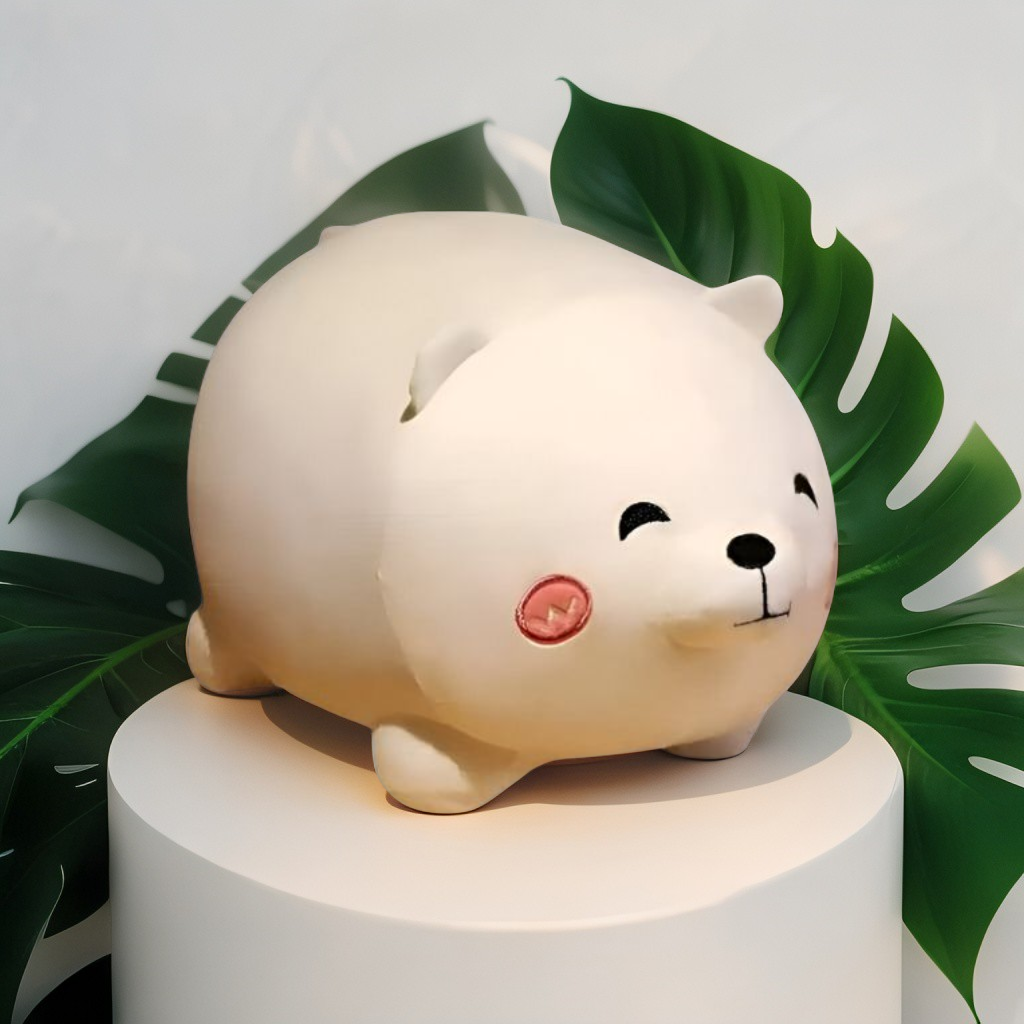 WHITE - ChubBark Buddy 45 CM – Kawaii Chubby Dog Plush | Large Stuffed Animal Puppy Toy | Soft Fat Dog Cushion for Kids & Girls - MS8486