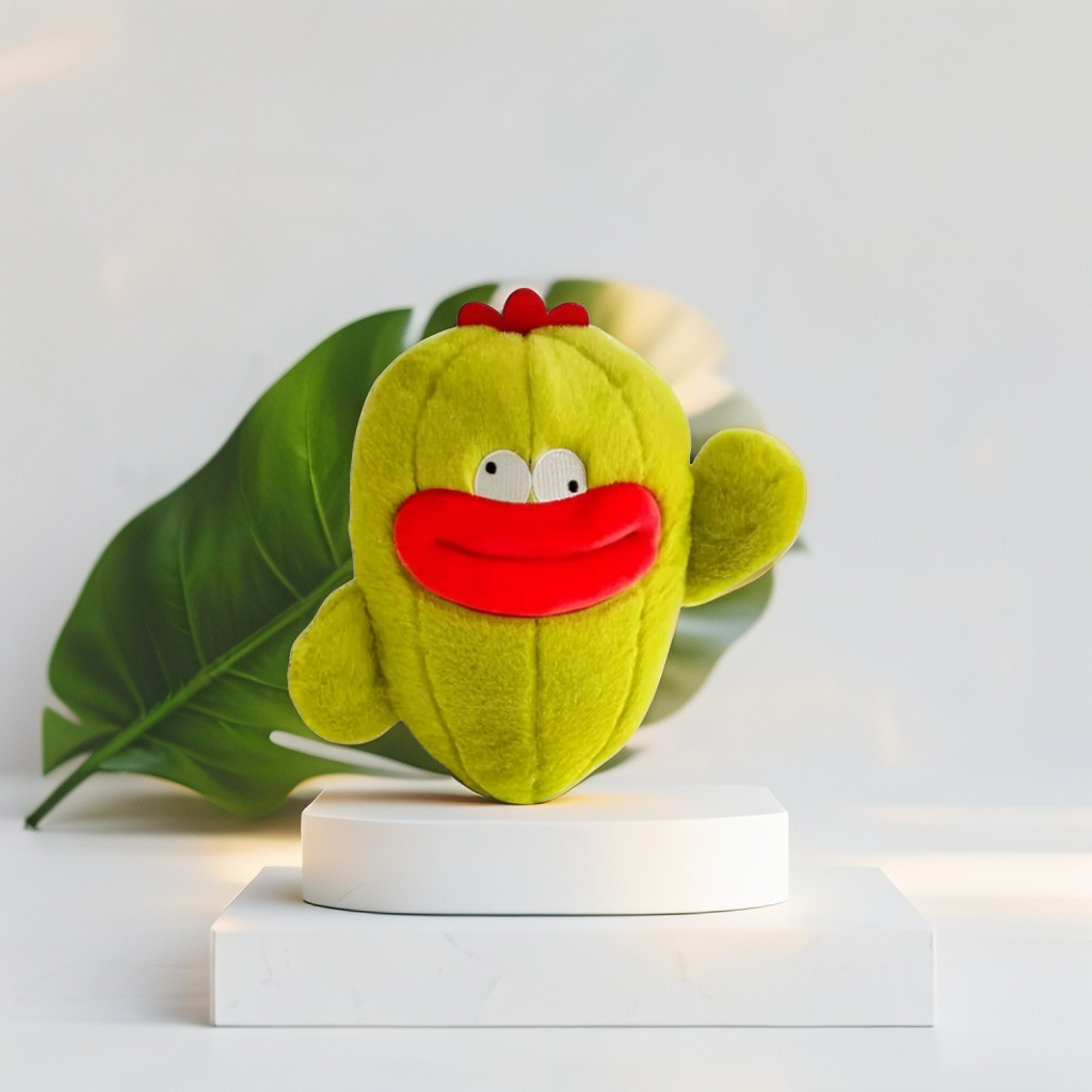 Funny Face Cucumber Plush Toy – Soft, Adorable & Huggable Gift for Kids & Adults 7 inch - MS13567.