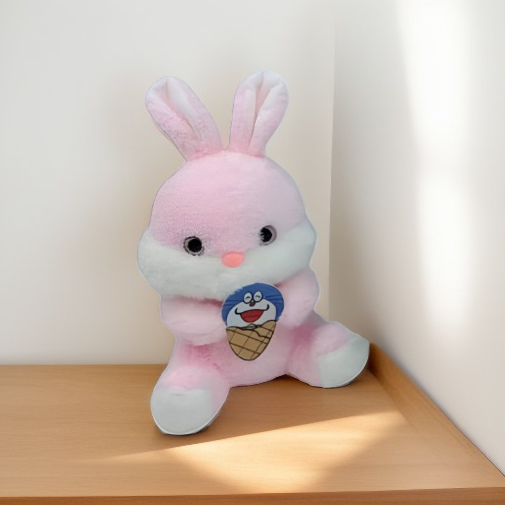 Pink - Adorable Long-Eared Bunny Plush – Soft & Cuddly Toy for Kids & Bunny Lovers 8 inch - MS14490.