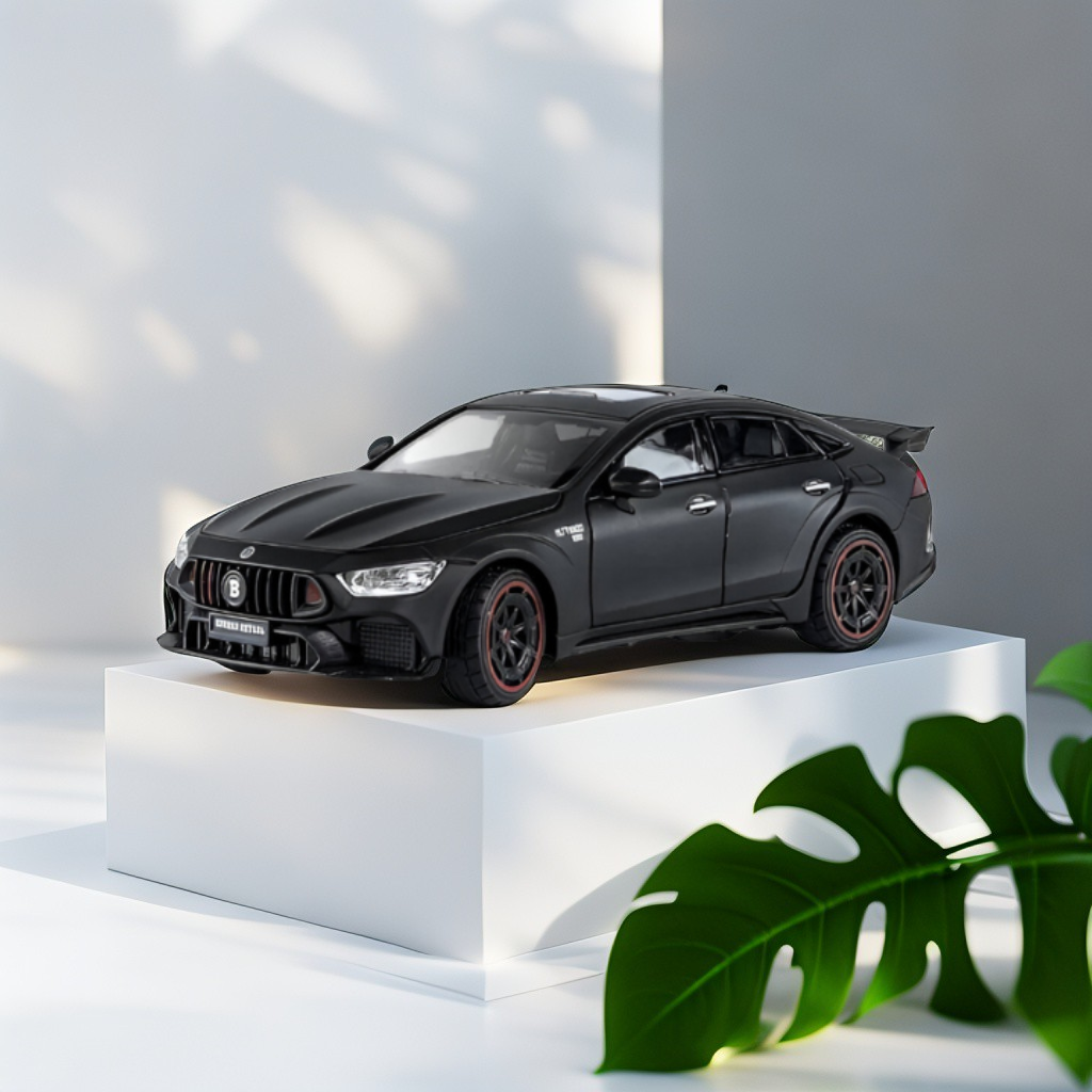 Brabus Rocket 900 – Metal Diecast Model Car Scale 1/24 with Light & Sound for Kids Black LMI15747.