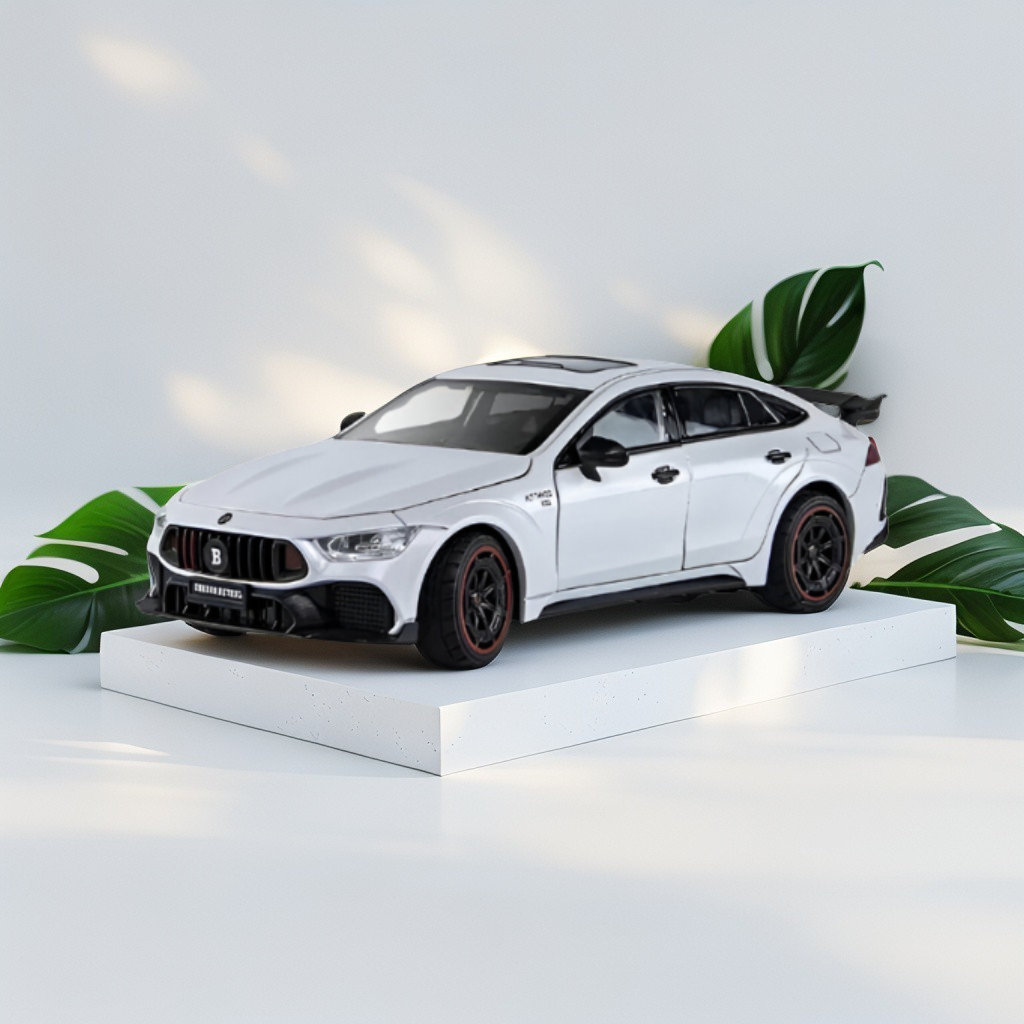 Brabus Rocket 900 – Metal Diecast Model Car Scale 1/24 with Light & Sound for Kids White LMI15747.