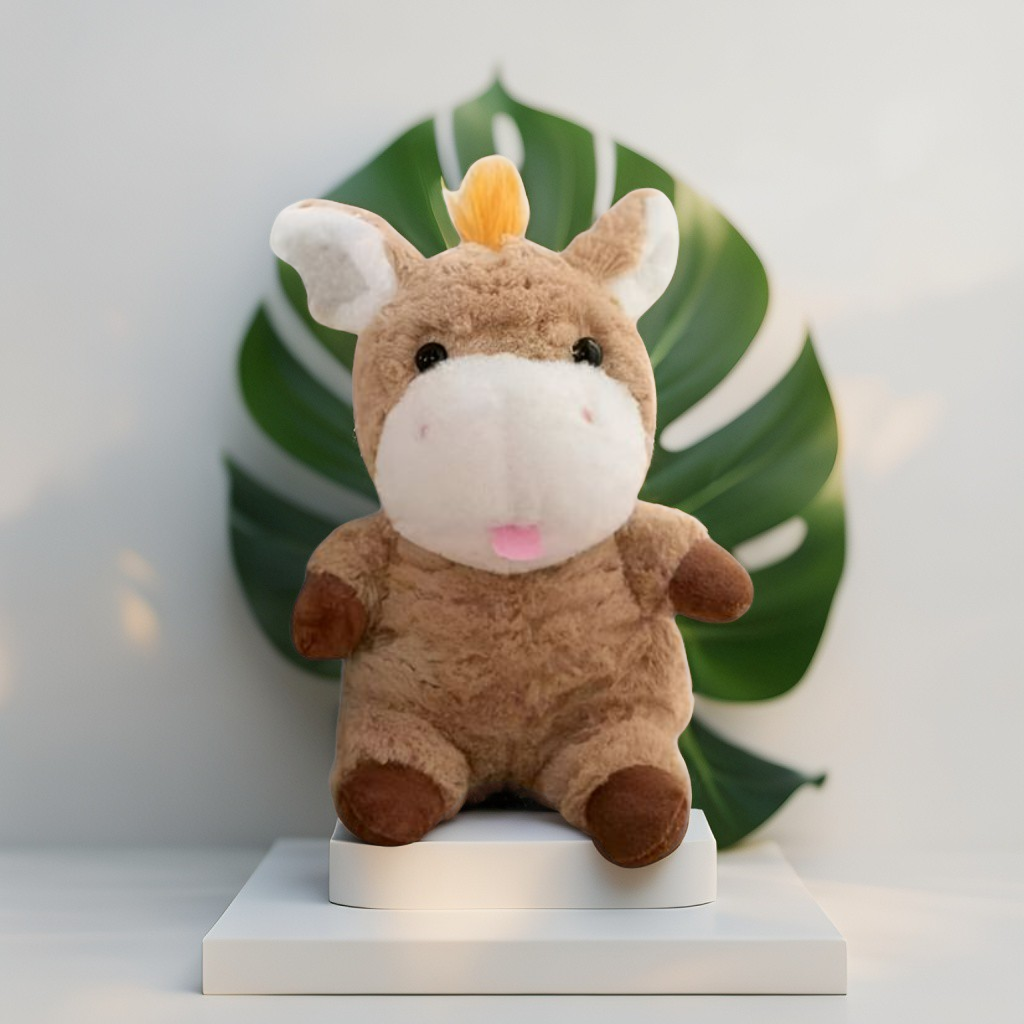 Brown - Donny Plush - Donkey Soft Toy | Cuddly & Cute Stuffed Animal for Kids - 8 inch MS14521.