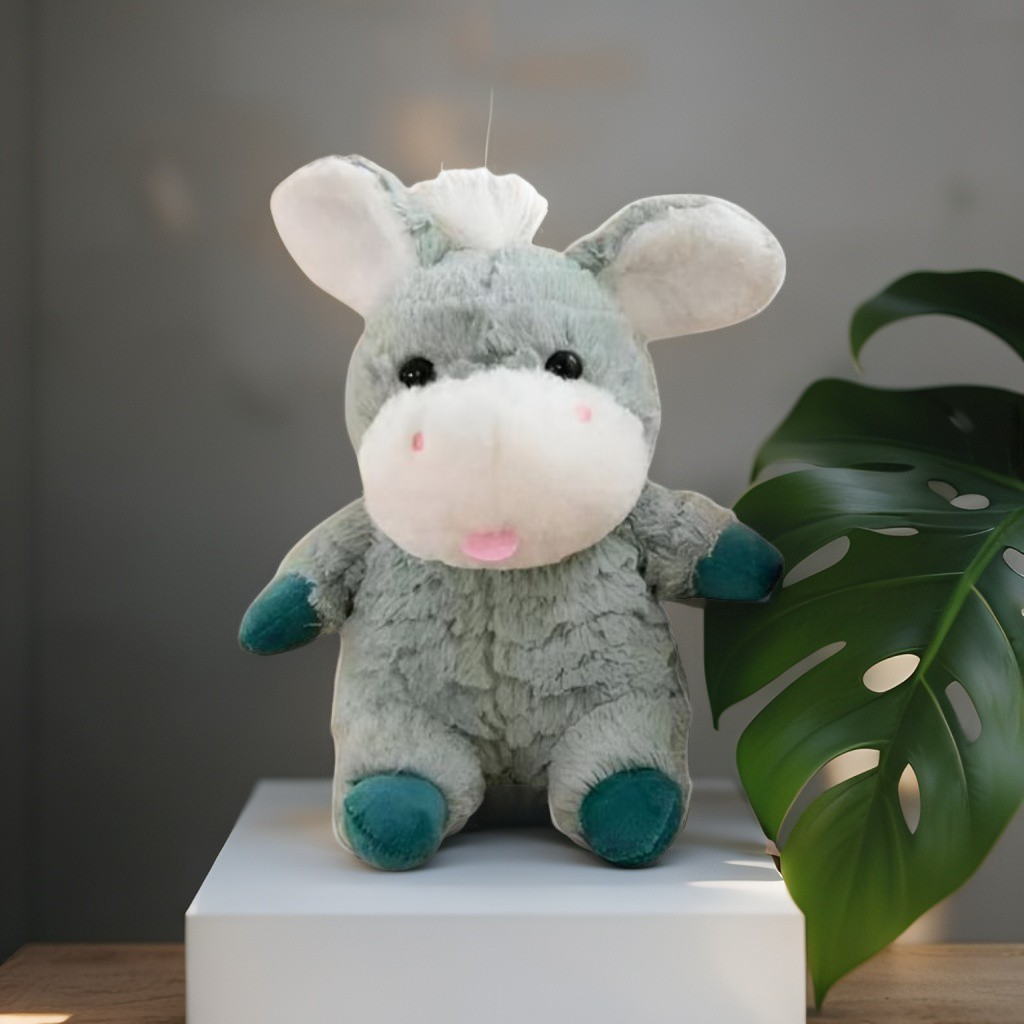 Green - Donny Plush - Donkey Soft Toy | Cuddly & Cute Stuffed Animal for Kids - 8 inch MS14521.