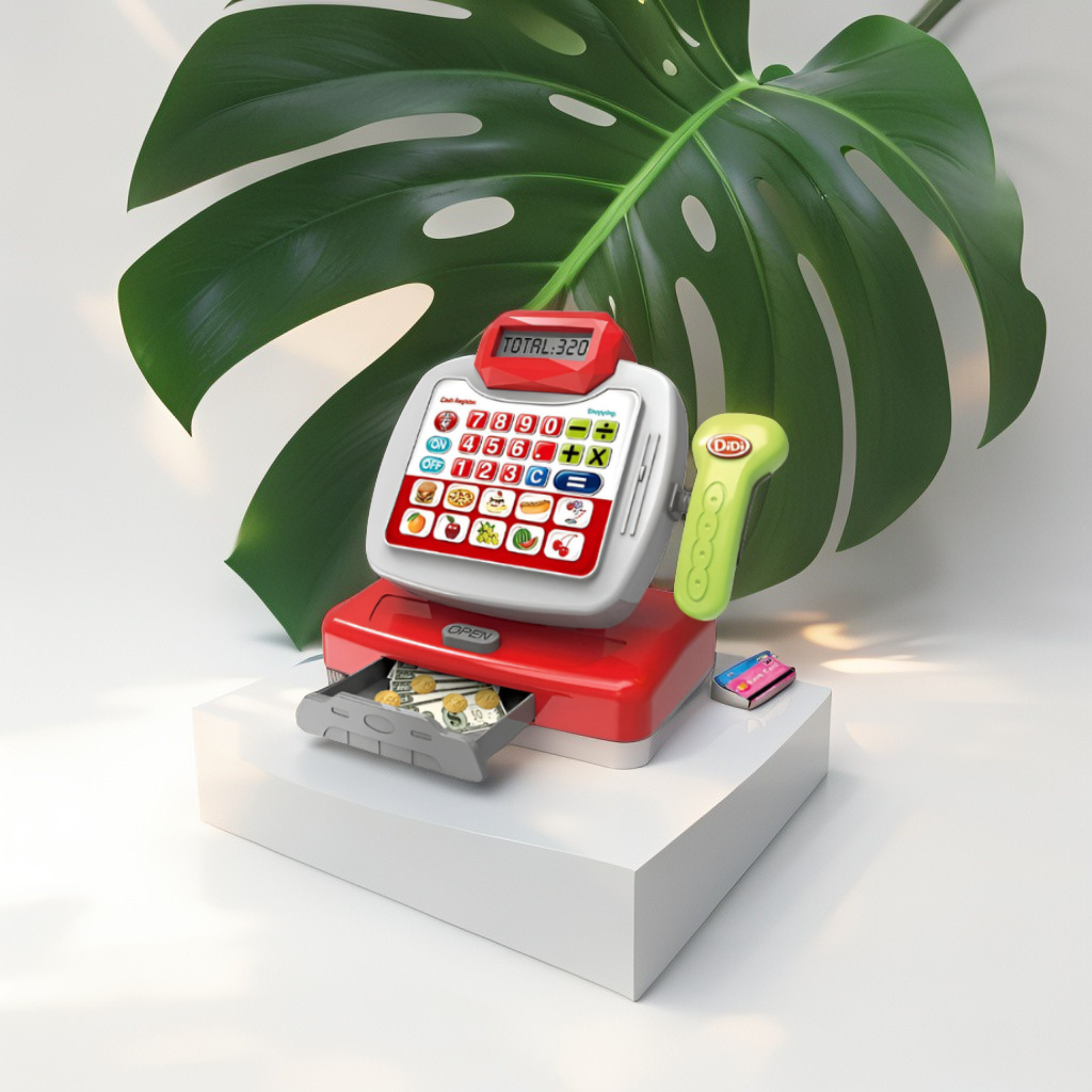 Kids Supermarket Intelligent Store Playset | Toy Cash Register with Working Scanner & Groceries LMI15602