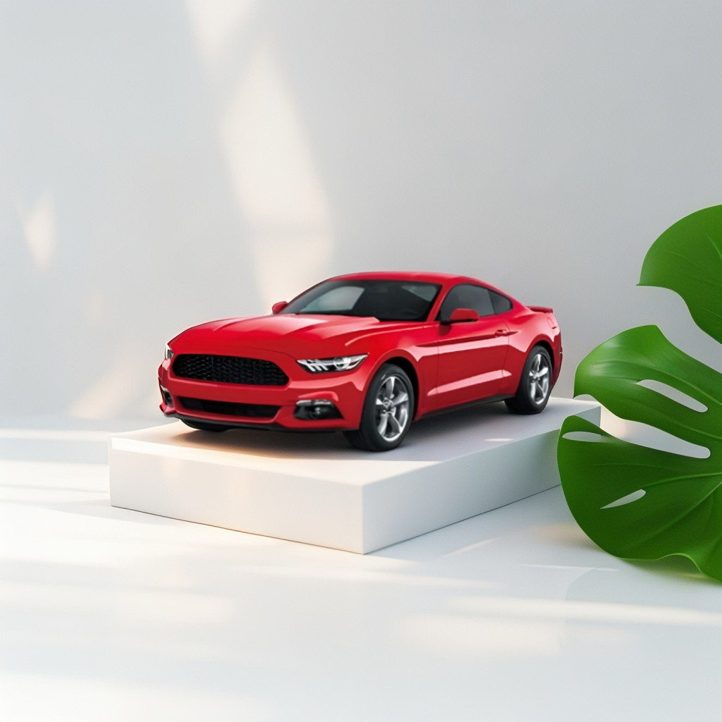 Red Remote Control Mustang GT Toy Car with White Stripes | 1/Scale Electric RC Vehicle LMI14220