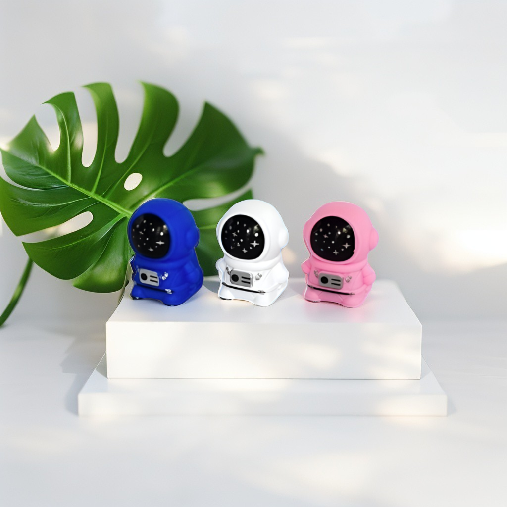 Mini Astronaut Star Projector Night Light | Kids Galaxy Lamp - Party Favor 3-Pack LMI15485