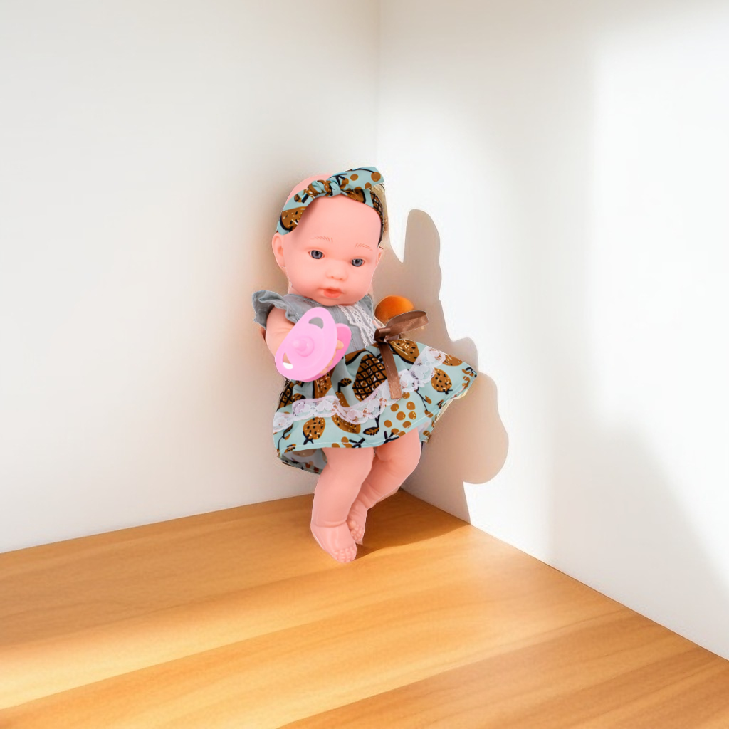 Babella - Soft Realistic Newborn Baby doll with Pacifier and Headband LMI15607.