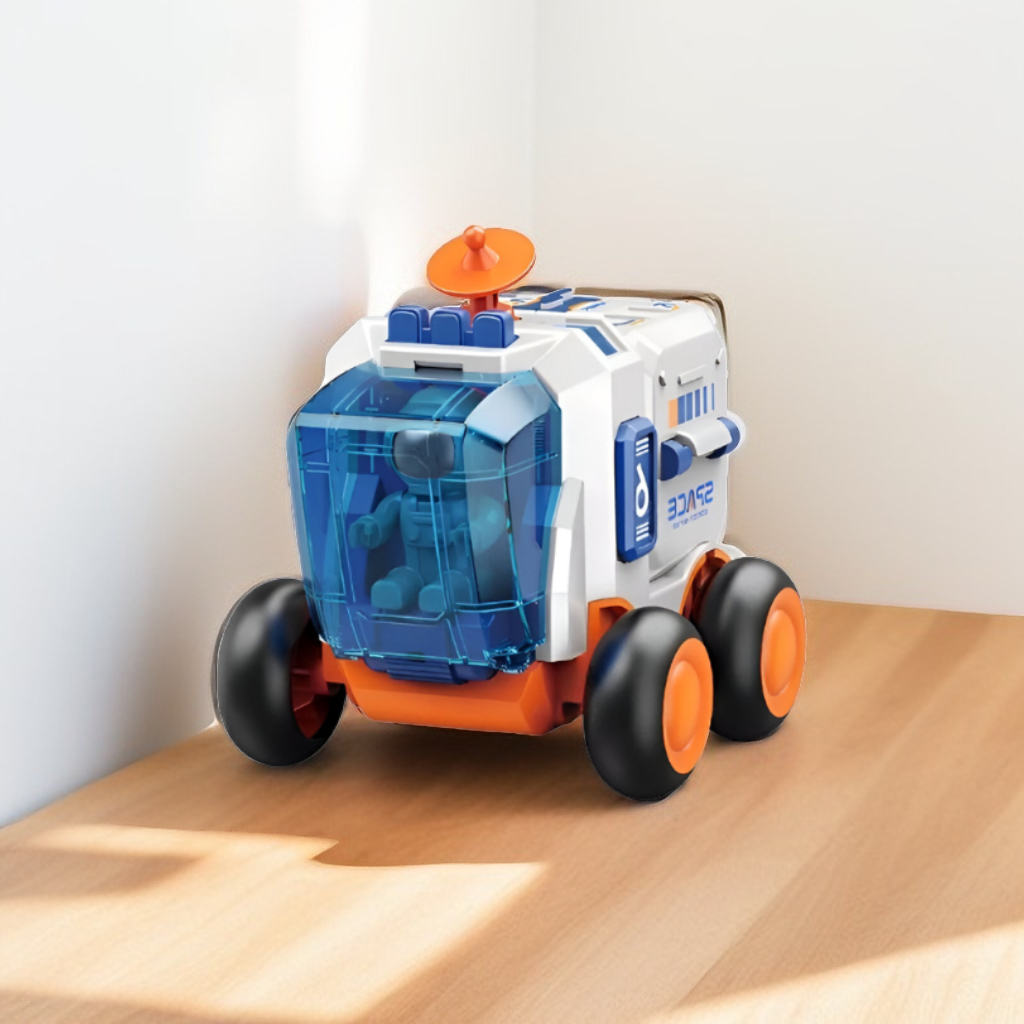 Space Exploration Habitat Rover Building Kit | Enclosed Vehicle Model with Astronaut Figure LMI12907