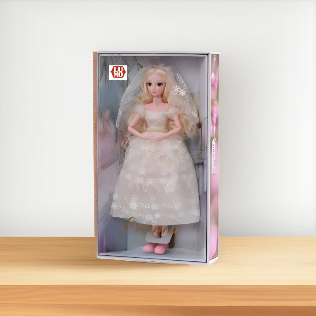 Deluxe Bride Doll with Veil and Lace Gown | Lumo Collectible Wedding Toy for Girls LMI10475