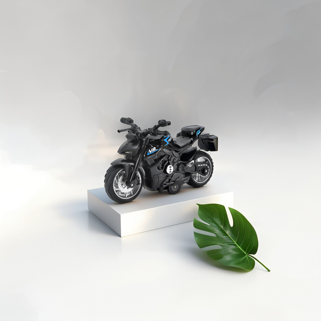 Ducati Streetfighter V4 Diecast Model 1:8 Scale – Pull-Back Alloy Bike with Lights & Sound Grey LMI15143.
