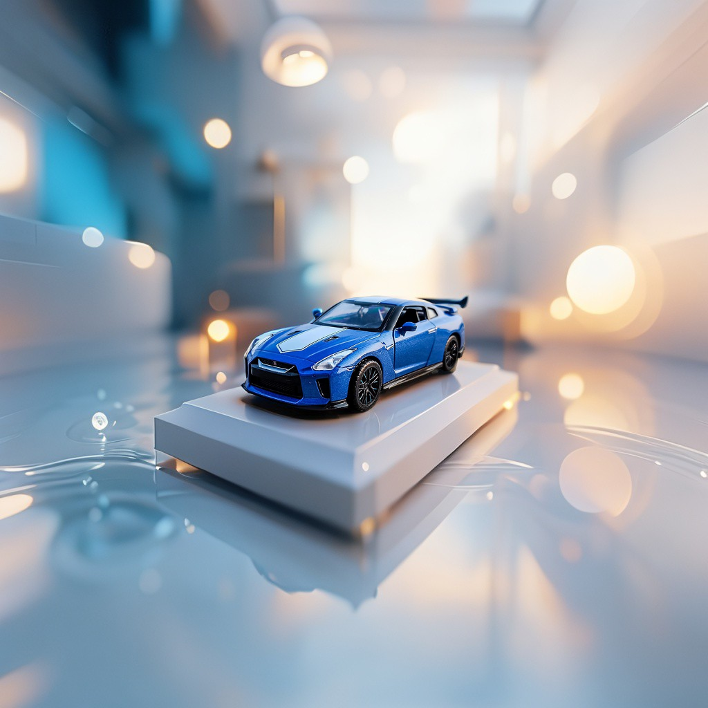 Blue - Die-Cast Nissan GT-R Nismo Model Car 1:32 Scale -  Wheels & Openable Doors LMI15801