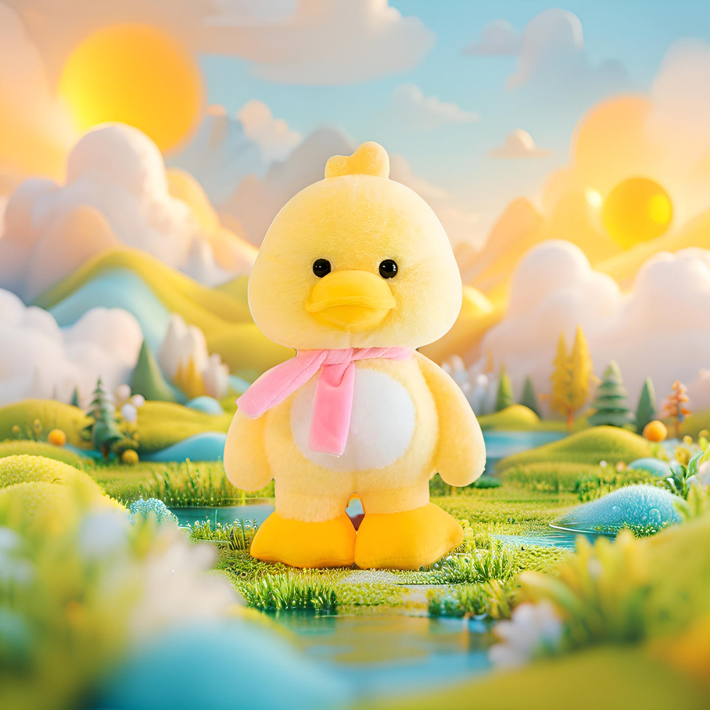 Snuggly Bow-Tied Duck Plush - Soft & Cuddly 8 Inch Stuffed Animal for Kids | MS14567.