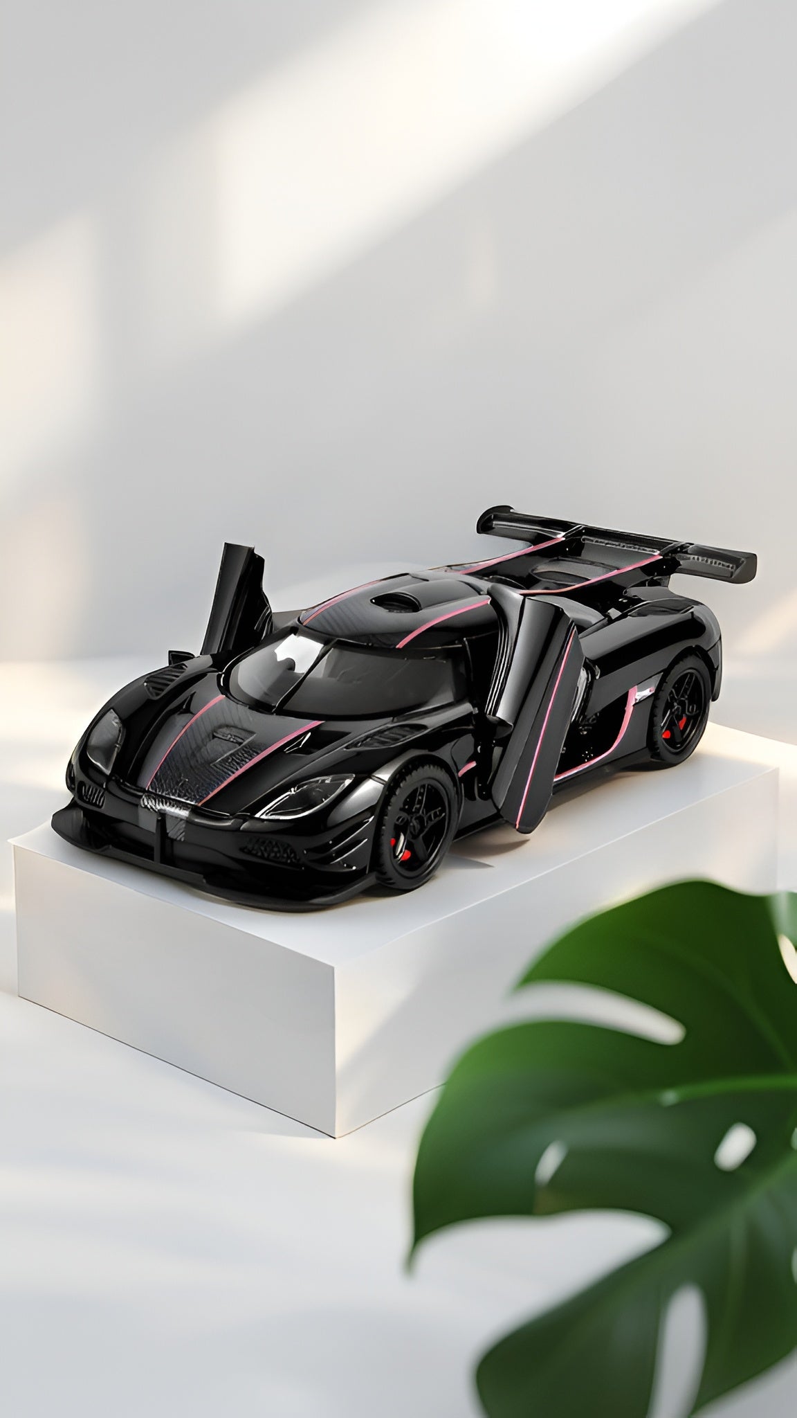Koenigsegg One:1 Diecast Car Model 1:24 Scale Alloy Metal Supercar Black LMI16444.