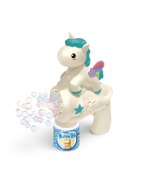 Unicorn Bubble Machine Gun Toy – Automatic Bubble Maker Blaster Turquoise LMI16591.