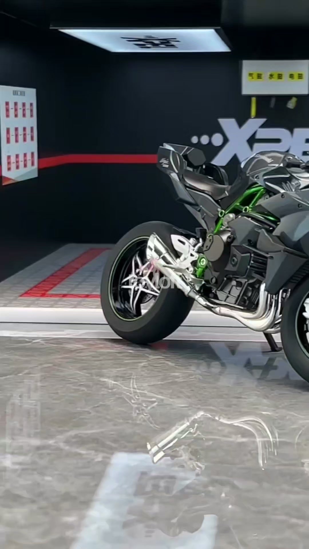 Kawasaki Ninja H2R Diecast Bike - Green Scale 1:9 – Toyloft