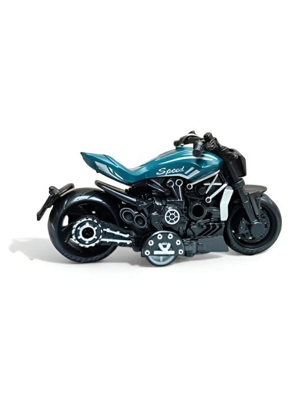 Die-Cast Pull Back Motorcycle Toy – Metal Model Racing Bike for Kids and Collectors Scale 1:36