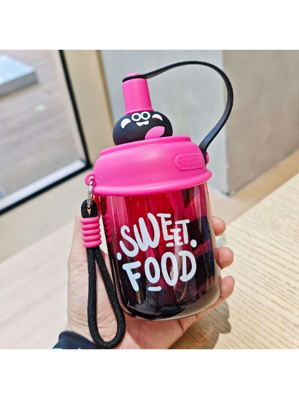 Cute Water Bottle with Strap for Kids | Leakproof Sipper Bottle for School, Girls & Boys NOVGBT-50720