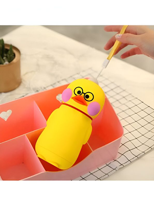 Specs Duck - QuackSip  – Adorable Duck Glass Water Bottle for Kids | Cute & Eco-Friendly Leakproof Bottle - NS557
