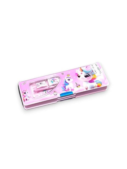 Unicorn Pencil Box for Girls | Magnetic Kids Stationery Organizer with Inbuilt Sharpener | Cute School Supplies & Birthday Gift  NOVHBC-1881121