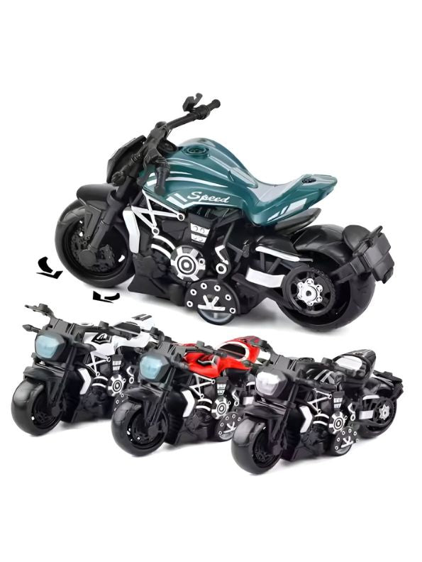 Die-Cast Pull Back Motorcycle Toy – Metal Model Racing Bike for Kids and Collectors Scale 1:36