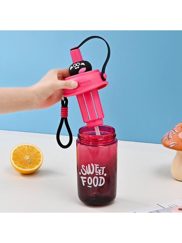 Cute Water Bottle with Strap for Kids | Leakproof Sipper Bottle for School, Girls & Boys NOVGBT-50720