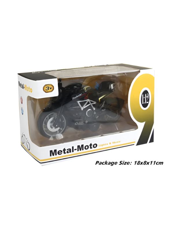 MV Agusta Die-Cast Pull Back Motorcycle Toy – Metal Racing Bike with Light & Sound for Boys & Kids - Scale 1:12