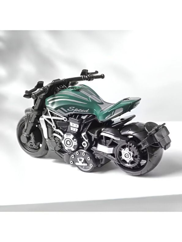 Die-Cast Pull Back Motorcycle Toy – Metal Model Racing Bike for Kids and Collectors Scale 1:36