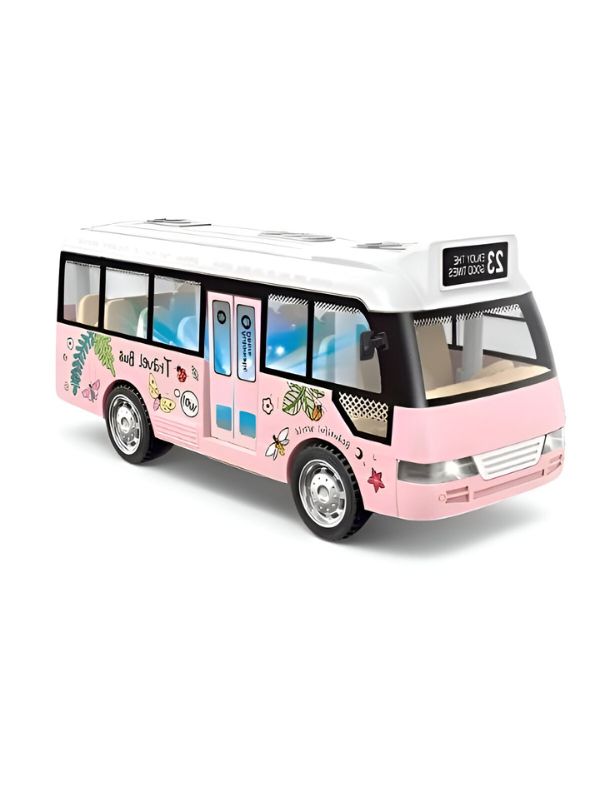 Pink - BlazeBus – Mini School Bus Toy | Diecast with Sound & Lights | Perfect for Boys & Girls - TV4948.