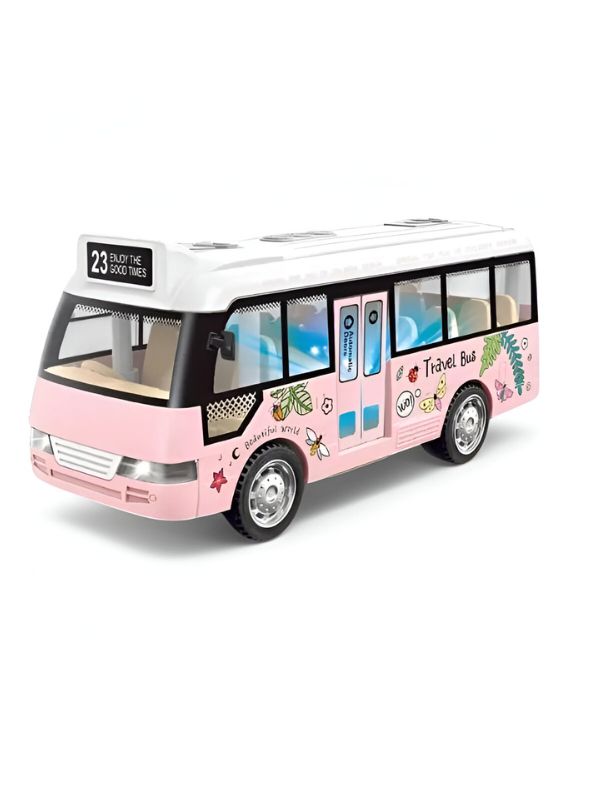 Pink - BlazeBus – Mini School Bus Toy | Diecast with Sound & Lights | Perfect for Boys & Girls - TV4948.