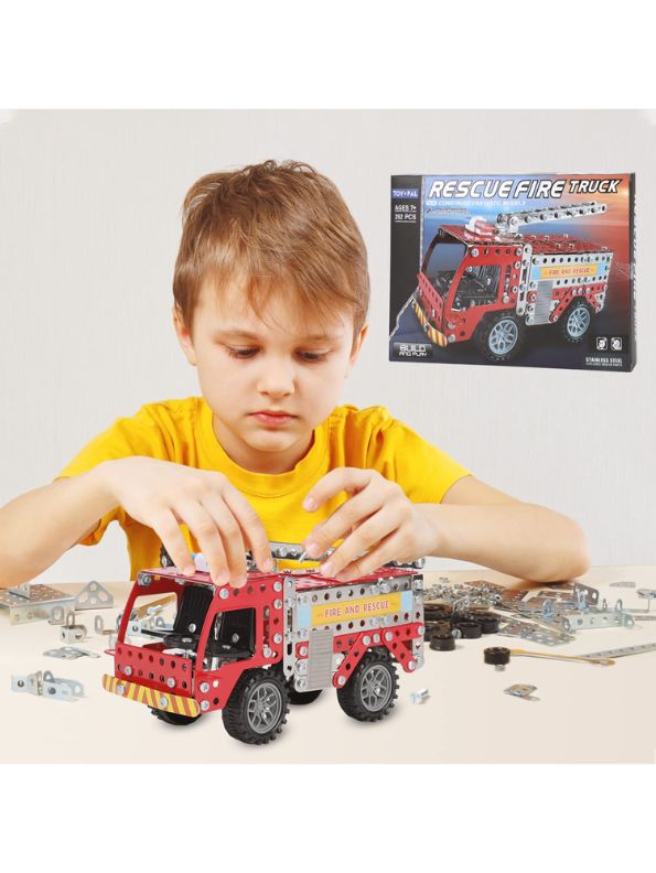 RapidRescue – 292 PCS | 3D DIY Rescue Fire Truck Building Kit for Kids – MD158.