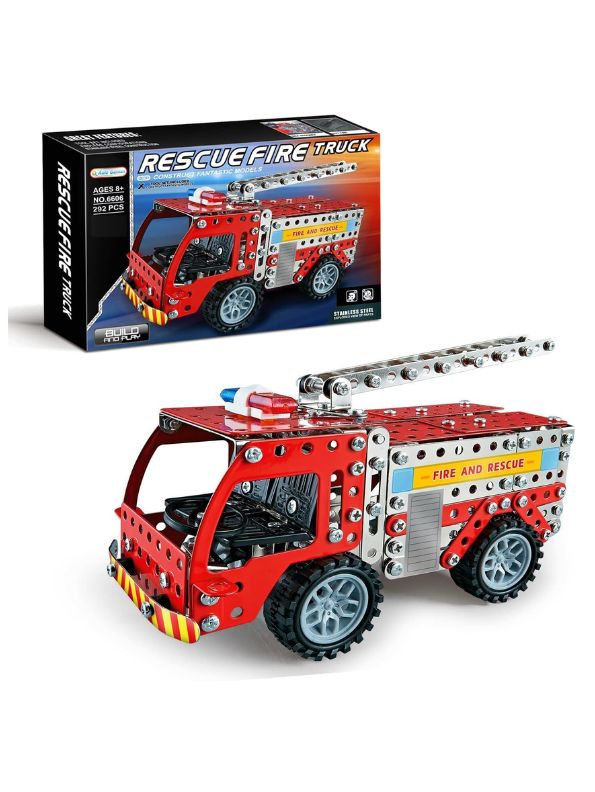 RapidRescue – 292 PCS | 3D DIY Rescue Fire Truck Building Kit for Kids – MD158.