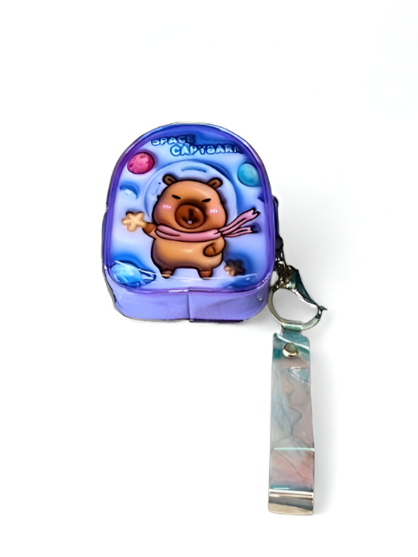 Capybara - Mini Backpack Pouch Charm | Kawaii Space Space Capybara Character Keyring & Bag Accessory - NOVHBC-1881306
