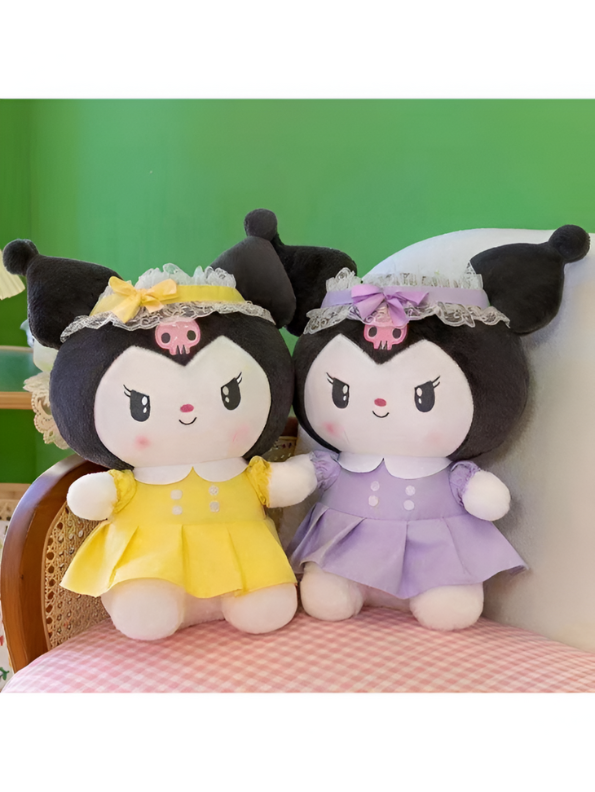 Official Kuromi Sanrio Plushie | Purple Dress Soft Plush Toy Collector's Item For Kids LMI15431