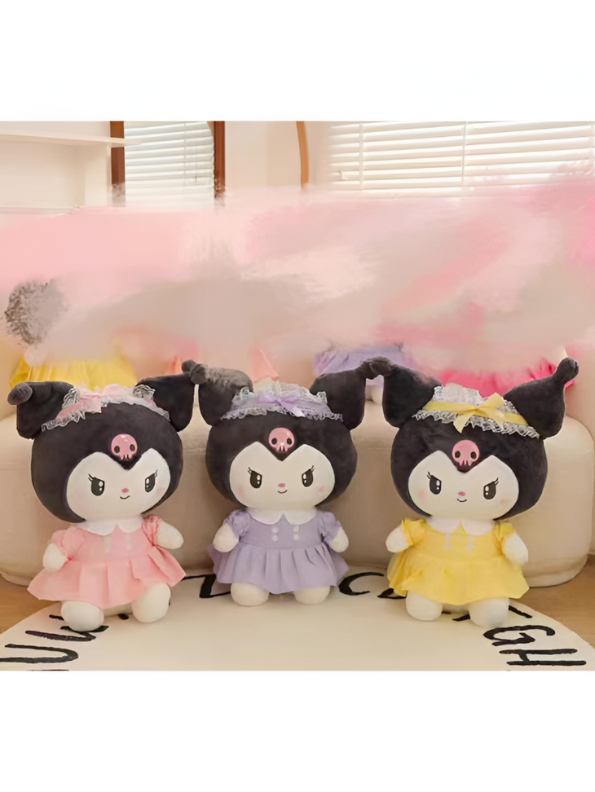 Official Kuromi Sanrio Plushie | Purple Dress Soft Plush Toy Collector's Item For Kids LMI15431