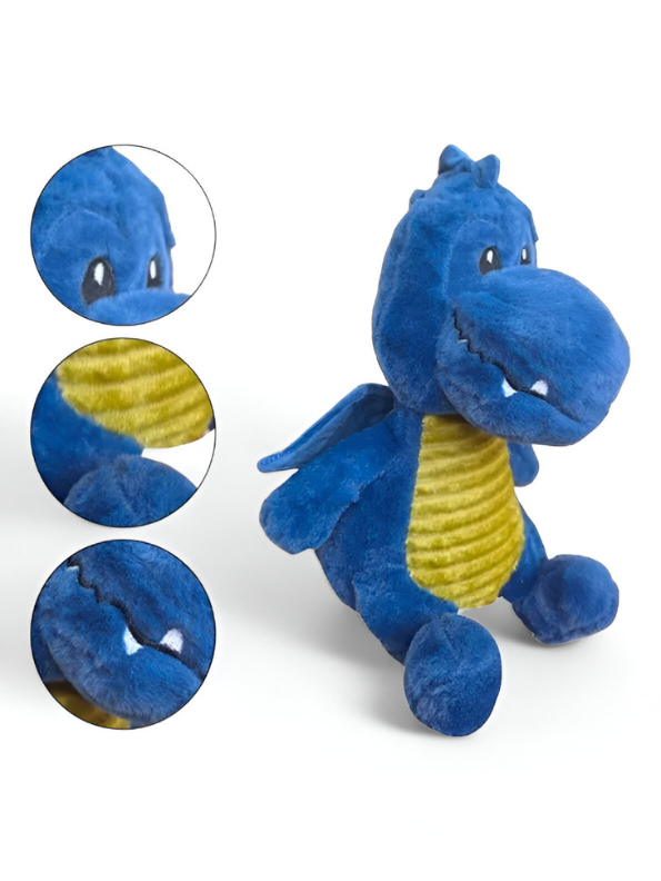 Fluffy Blue Dragon Soft Plush Toy - The Perfect Cuddly Companion for Kids LMI15458