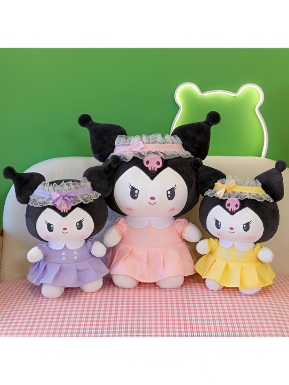 Official Kuromi Sanrio Plushie | Purple Dress Soft Plush Toy Collector's Item For Kids LMI15431