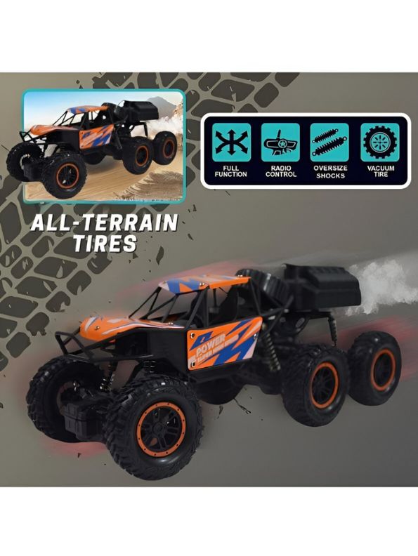 6-Wheel RC Monster Truck - Off-Road Climbing RC Car with Remote Control