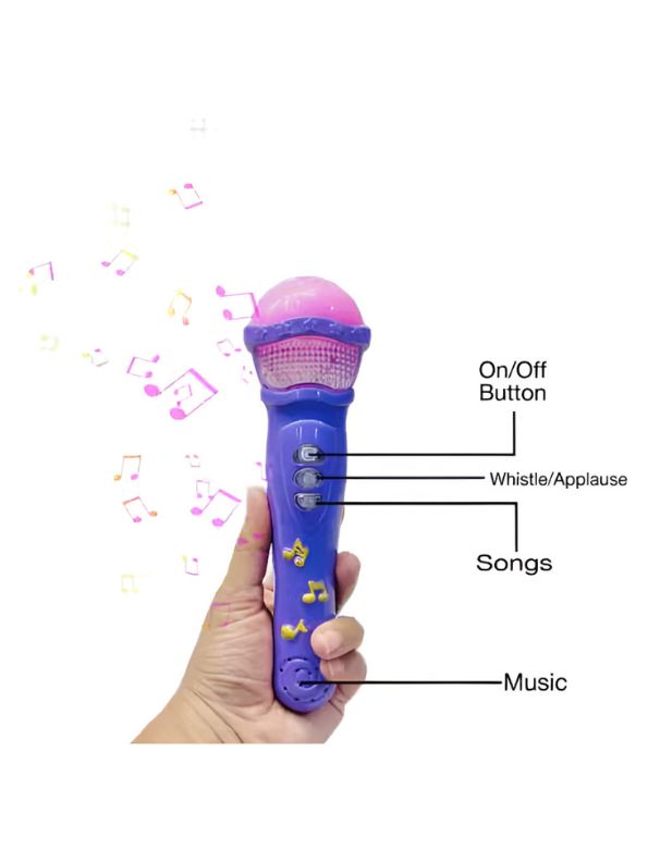 Purple - Musical Microphone Toy for Kids - Singing Mic with Lights & Sounds