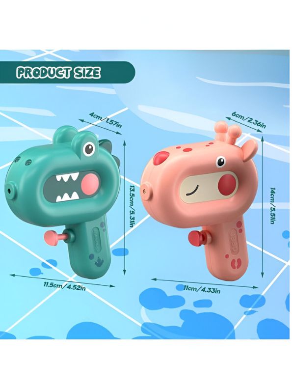 Green - Cute Dinosaur Water Pistol – Fun Animal Spray Gun Toy for Kids Outdoor Play.