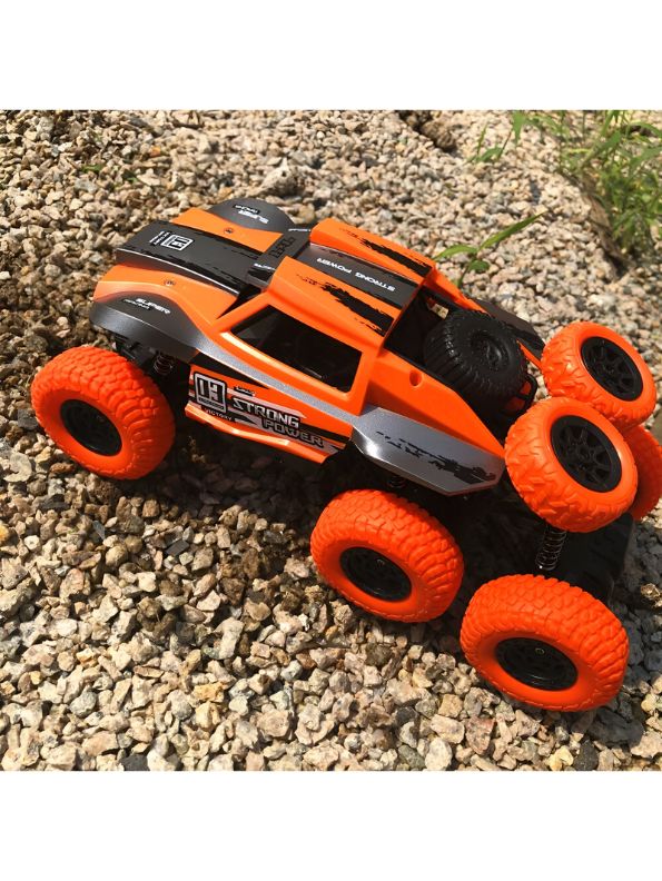 Orange - 8-Wheel RC Rock Crawler Car – 1:20 Scale 4WD High-Speed Off-Road Monster Truck Toy | Rechargeable Remote Control Vehicle for Kids