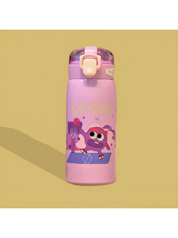 Pink - Milo 500ml Stainless Steel Kids Water Bottle – Cute Print, Leak-Proof & BPA-Free NOV11551.