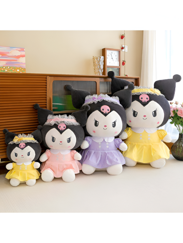 Official Kuromi Sanrio Plushie | Purple Dress Soft Plush Toy Collector's Item For Kids LMI15431