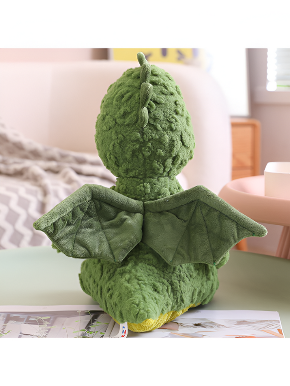 Dwayne the Dragon Green Plush Toy - Cuddly, Fluffy, & Soft Stuffed Animal for Kids & Adults LMI15458