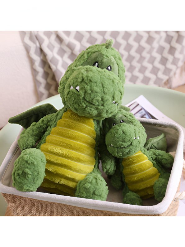 Dwayne the Dragon Green Plush Toy - Cuddly, Fluffy, & Soft Stuffed Animal for Kids & Adults LMI15458