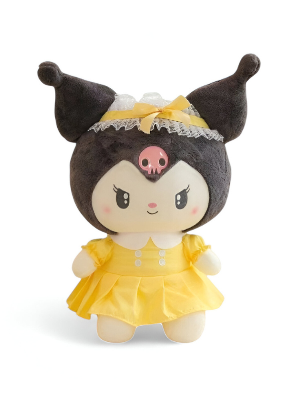 Official Kuromi Sanrio Plushie | Yellow Dress Soft Plush Toy Collector's Item For Kids LMI15431