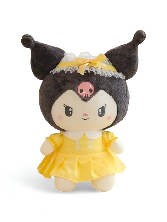 Official Kuromi Sanrio Plushie | Yellow Dress Soft Plush Toy Collector's Item For Kids LMI15431