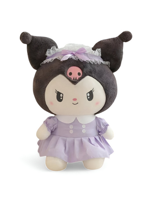 Official Kuromi Sanrio Plushie | Purple Dress Soft Plush Toy Collector's Item For Kids LMI15431