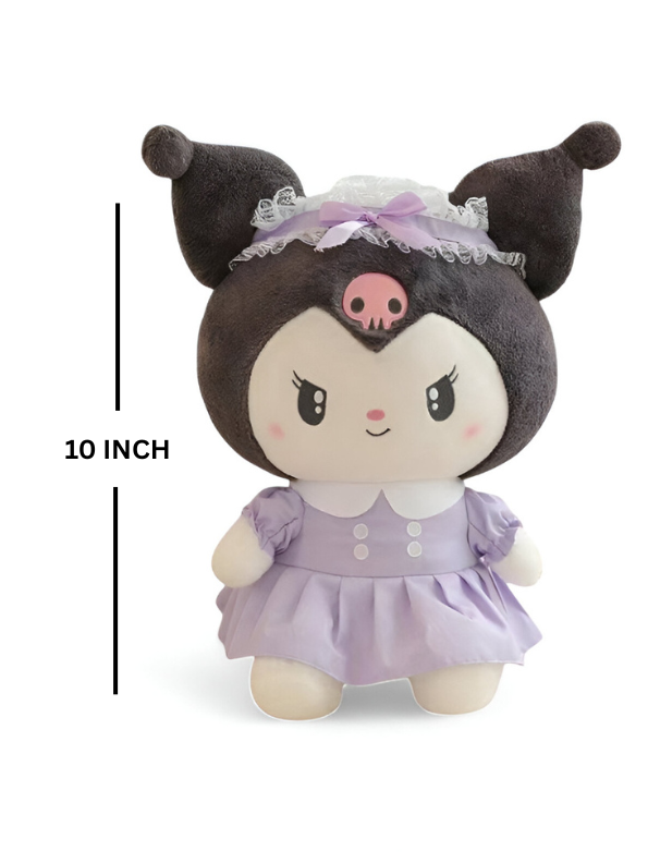 Official Kuromi Sanrio Plushie | Purple Dress Soft Plush Toy Collector's Item For Kids LMI15431