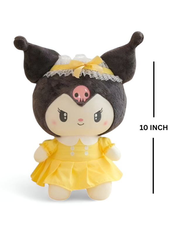 Official Kuromi Sanrio Plushie | Yellow Dress Soft Plush Toy Collector's Item For Kids LMI15431