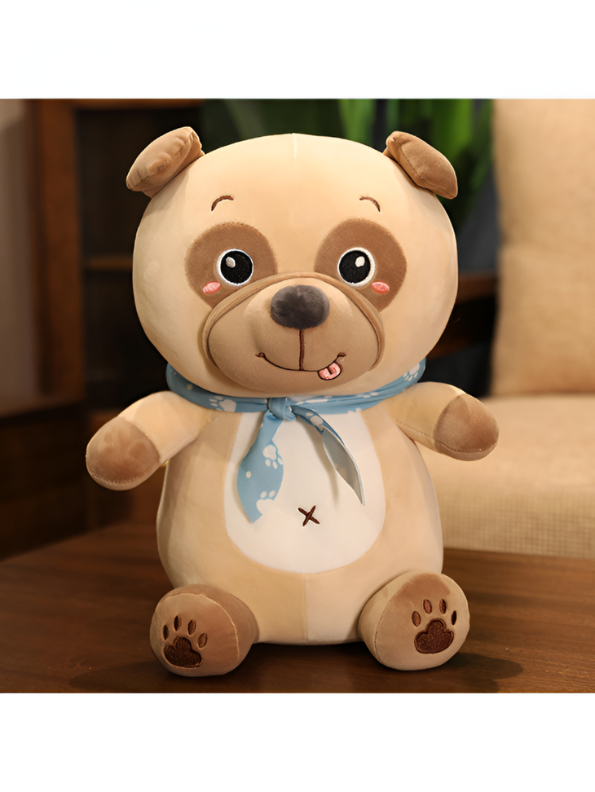 Soft & Cuddly Brown Panda Plush Toy with Scarf - Perfect Gift for Kids! LMI14140